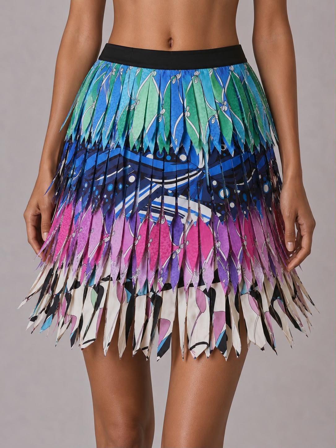 Plume Silk Mini Skirt